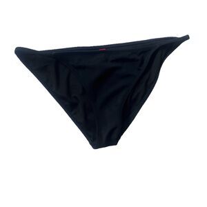 Victoria’s Secret Bikini Bottoms Black Strappy Swimsuit Swimwear Womens Small
